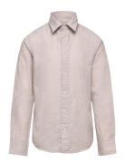 Jjelinen Blend Shirt Ls Sn Jnr Tops Shirts Long-sleeved Shirts Beige Jack & J S