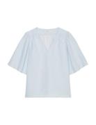 Shirts/Blouses Short Sleeve Tops Blouses Short-sleeved Blue Marc O'Polo