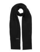 Empire Wide Rib Scarf Accessories Scarves Winter Scarves Black Michael Kors Accessories