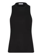 Smooth Cotton Twist Back Tank Tops T-shirts & Tops Sleeveless Black Calvin Klein