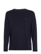 Stretch Slim Fit Long Sleeve Tee Tops T-Langærmet Skjorte Navy Tommy Hilfiger