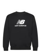 Sport Essentials French Terry Logo Crew Sport Sweatshirts & Hoodies Sweatshirts Black New Balance