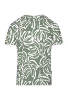 Jorlafayette Aop Tee Ss Crew Neck Mni Tops T-Kortærmet Skjorte Green Jack & J S