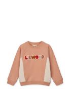 Aude Placement Sweatshirt Tops Sweatshirts & Hoodies Sweatshirts Pink Liewood