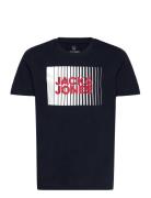 Jjecorp Logo Tee Play Ss O-Neck Noos Jnr Tops T-Kortærmet Skjorte Navy Jack & J S