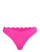 Scallop Lurex High Leg R Swimwear Bikinis Bikini Bottoms Bikini Briefs Pink Hunkemöller