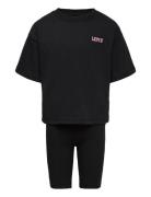 Meet And Greet Top High Rise Bike Short Sets Sets With Short-sleeved T-shirt Black Levi's