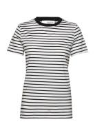 Slfmyessential Ss Stripe O-Neck Tee Noos Tops T-shirts & Tops Short-sleeved Black Selected Femme