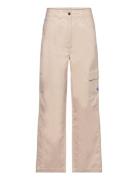 High Rise Corduroy Pant Bottoms Trousers Wide Leg Beige Calvin Klein Jeans