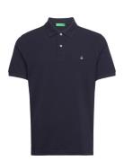 H/S Polo Shirt Tops Polos Short-sleeved Navy United Colors Of Benetton