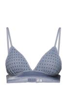 Tassie Soft Dot Bra Lingerie Bras & Tops Soft Bras Bralette Blue Becksöndergaard