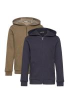 Sweat Jacket W. Hood  Tops Sweatshirts & Hoodies Hoodies Multi/patterned Minymo