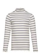 Striped Rib Longsleeve Tops T-shirts Long-sleeved T-Skjorte Multi/patterned Tom Tailor