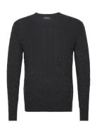 Cable-Knit Wool-Cashmere Sweater Tops Knitwear Round Necks Grey Polo Ralph Lauren