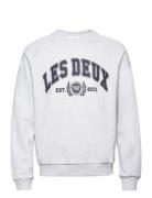 University Sweatshirt Tops Sweatshirts & Hoodies Sweatshirts Grey Les Deux