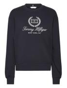 Reg Flag Script Cnk Swtshrt Tops Sweatshirts & Hoodies Sweatshirts Blue Tommy Hilfiger