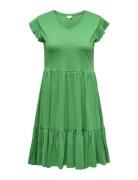 Carmay Life Cap Sl Frill Dress Jrs Noos Kort Kjole Green ONLY Carmakoma