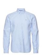 Solid Oxford Shirt L/S Tops Shirts Casual Blue Lindbergh