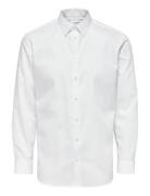 Slhslimnathan-Solid Shirt Ls B Tops Shirts Business White Selected Homme