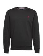 Uspa Sweat O Neck Adler Men Tops Sweatshirts & Hoodies Sweatshirts Black U.S. Polo Assn.