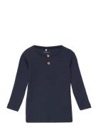 Nmmkab Ls Top Noos Tops T-shirts Long-sleeved T-Skjorte Blue Name It