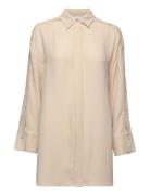 Sylvie - Matte Viscose Crepe Tops Blouses Long-sleeved Cream Day Birger Et Mikkelsen