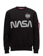 Nasa Reflective Sweater Designers Sweatshirts & Hoodies Sweatshirts Black Alpha Industries