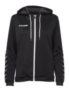 Hmlauthentic Poly Zip Hoodie Woman Sport Sweatshirts & Hoodies Hoodies Black Hummel