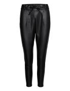 Onlpoptrash Easy Coated Pant Pnt Noos Bottoms Trousers Leather Leggings-Bukser Black ONLY