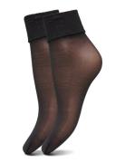 Decoy Ankle Sock Silklo 2Pk Lingerie Socks Footies-ankle Socks Black Decoy