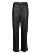 Camilla Trousers Bottoms Trousers Leather Leggings-Bukser Black Twist & Tango