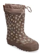Rainboots With Woollining Shoes Rubberboots High Rubberboots Multi/patterned ANGULUS