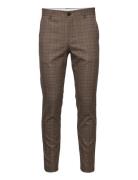 Slhslim-Mylologan Brwn Check Trs B Bottoms Trousers Casual Brown Selected Homme
