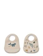 Tilda Printed Bib 2-Pack Baby & Maternity Baby Feeding Bibs Sleeveless Bibs Cream Liewood