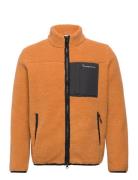 Teddy Fleece Zip Sweat - Grs/Vegan Tops Sweatshirts & Hoodies Fleeces & Midlayers Orange Knowledge Cotton Apparel