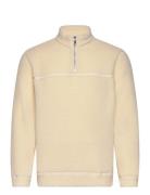 Onsremy Reg Cb 1/4 Zip 3645 Swt Tops Sweatshirts & Hoodies Fleeces & Midlayers Cream ONLY & SONS