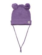 Cap Knitted Pom Pom Accessories Headwear Hats Beanie Purple Lindex