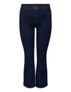 Carsally Hw Flared Jeans Dnm Bj370 Noos Bottoms Jeans Flares Blue ONLY Carmakoma