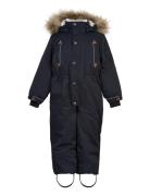 Twill Nylon Junior Suit Outerwear Coveralls Snow-ski Coveralls & Sets Navy Mikk-line