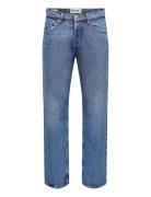Onsedge Loose Mid. Blue 4939 Jeans Bottoms Jeans Relaxed Blue ONLY & SONS