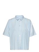 Esfraidy 2/4 Shirt Tops Shirts Short-sleeved Blue Esme Studios