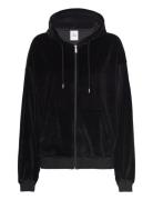 W. Hanger Velvet Rhinest Zip Hoodie Tops Sweatshirts & Hoodies Hoodies Black HOLZWEILER