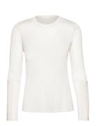 Mesh Wind Panel Long Sleeve Sport T-shirts & Tops Long-sleeved Beige Röhnisch