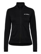 W Mt Lt Fl Ja Sport Sweatshirts & Hoodies Fleeces & Midlayers Black Adidas Terrex