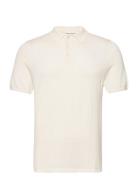 Bs Ramon Regular Fit Polo Shirt Tops Knitwear Short Sleeve Knitted Polos Cream Bruun & Stengade