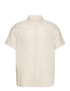 Drum Ss Shirt Dune Designers Shirts Short-sleeved Cream Wax London