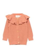 Tnsolly Collar Knit Cardigan Tops Knitwear Cardigans Coral The New