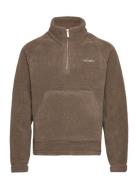 Ren Half-Zip Jacket Tops Sweatshirts & Hoodies Fleeces & Midlayers Brown Les Deux