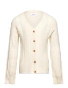 Vmmaxin Ls V-Neck Cardigan Bf Girl Tops Knitwear Cardigans Cream Vero Moda Girl