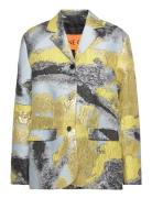 Pezz, 1852 Elevated Woven Jaquard Outerwear Jackets Light-summer Jacket Yellow STINE GOYA